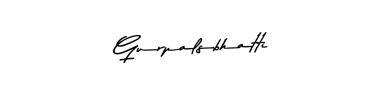 Design your own signature with our free online signature maker. With this signature software, you can create a handwritten (Asem Kandis PERSONAL USE) signature for name Gurpalsbhatti. Gurpalsbhatti signature style 9 images and pictures png