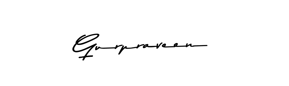 Make a beautiful signature design for name Gurpraveen. With this signature (Asem Kandis PERSONAL USE) style, you can create a handwritten signature for free. Gurpraveen signature style 9 images and pictures png