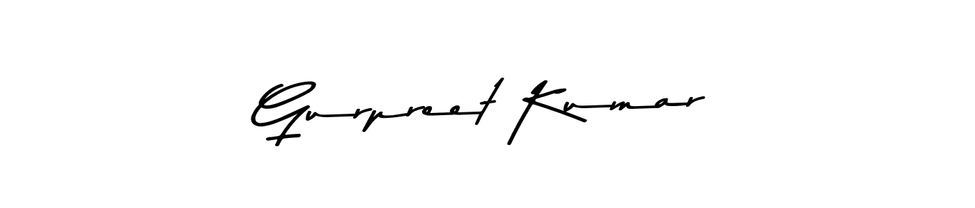 Make a beautiful signature design for name Gurpreet Kumar. With this signature (Asem Kandis PERSONAL USE) style, you can create a handwritten signature for free. Gurpreet Kumar signature style 9 images and pictures png
