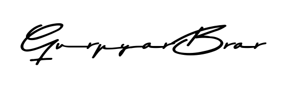 You should practise on your own different ways (Asem Kandis PERSONAL USE) to write your name (Gurpyar Brar) in signature. Don't let someone else do it for you. Gurpyar Brar signature style 9 images and pictures png
