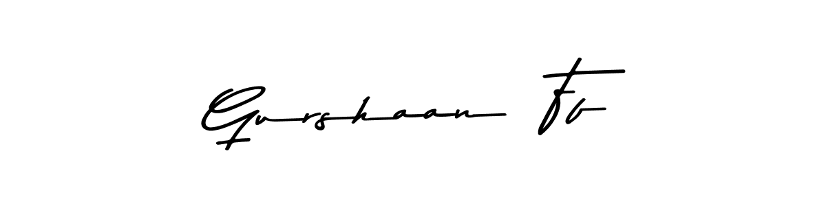 Also we have Gurshaan  Ff name is the best signature style. Create professional handwritten signature collection using Asem Kandis PERSONAL USE autograph style. Gurshaan  Ff signature style 9 images and pictures png
