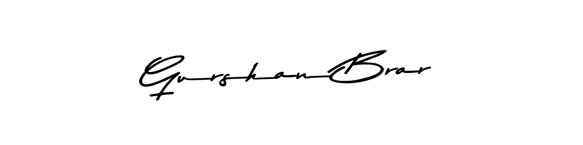 Make a beautiful signature design for name Gurshan Brar. With this signature (Asem Kandis PERSONAL USE) style, you can create a handwritten signature for free. Gurshan Brar signature style 9 images and pictures png