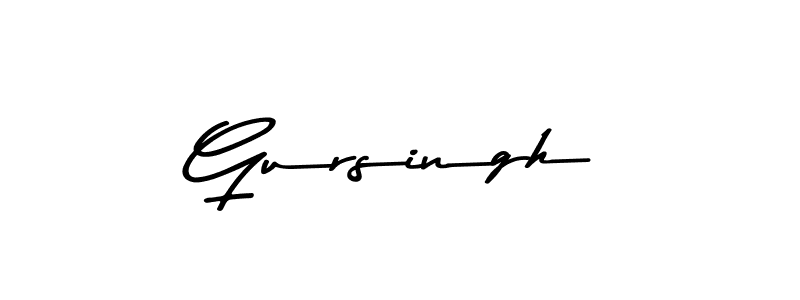 Create a beautiful signature design for name Gursingh. With this signature (Asem Kandis PERSONAL USE) fonts, you can make a handwritten signature for free. Gursingh signature style 9 images and pictures png