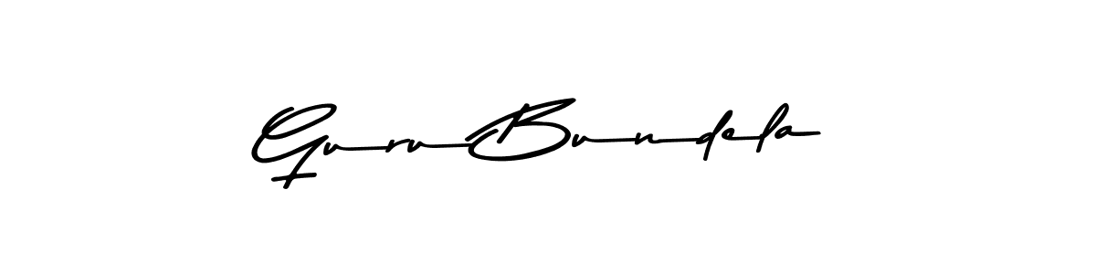 Design your own signature with our free online signature maker. With this signature software, you can create a handwritten (Asem Kandis PERSONAL USE) signature for name Guru Bundela. Guru Bundela signature style 9 images and pictures png