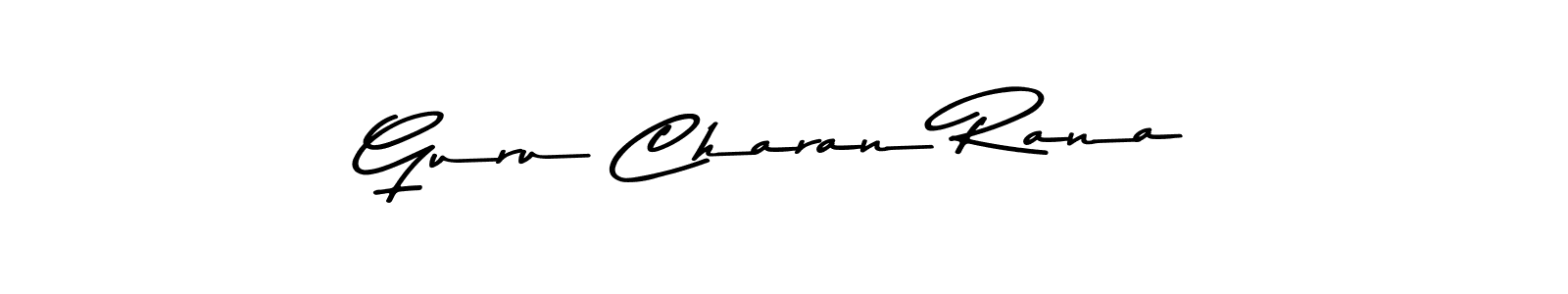 Make a beautiful signature design for name Guru Charan Rana. With this signature (Asem Kandis PERSONAL USE) style, you can create a handwritten signature for free. Guru Charan Rana signature style 9 images and pictures png