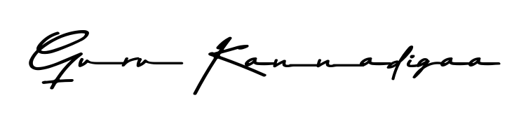 Use a signature maker to create a handwritten signature online. With this signature software, you can design (Asem Kandis PERSONAL USE) your own signature for name Guru Kannadigaa. Guru Kannadigaa signature style 9 images and pictures png