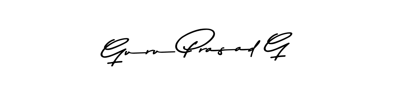 Create a beautiful signature design for name Guru Prasad G. With this signature (Asem Kandis PERSONAL USE) fonts, you can make a handwritten signature for free. Guru Prasad G signature style 9 images and pictures png