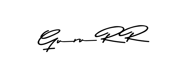 Design your own signature with our free online signature maker. With this signature software, you can create a handwritten (Asem Kandis PERSONAL USE) signature for name Guru R R. Guru R R signature style 9 images and pictures png