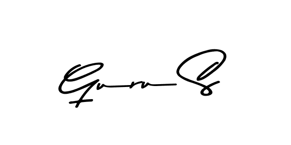 Create a beautiful signature design for name Guru S. With this signature (Asem Kandis PERSONAL USE) fonts, you can make a handwritten signature for free. Guru S signature style 9 images and pictures png