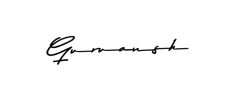 Create a beautiful signature design for name Guruansh. With this signature (Asem Kandis PERSONAL USE) fonts, you can make a handwritten signature for free. Guruansh signature style 9 images and pictures png