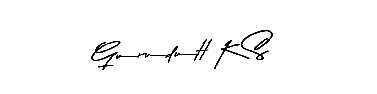 How to make Gurudutt K S signature? Asem Kandis PERSONAL USE is a professional autograph style. Create handwritten signature for Gurudutt K S name. Gurudutt K S signature style 9 images and pictures png