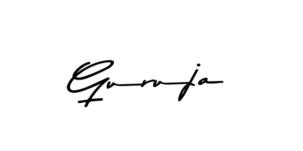 Design your own signature with our free online signature maker. With this signature software, you can create a handwritten (Asem Kandis PERSONAL USE) signature for name Guruja. Guruja signature style 9 images and pictures png