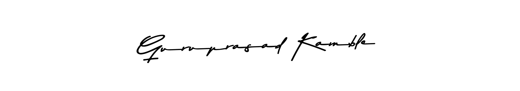 This is the best signature style for the Guruprasad Kamble name. Also you like these signature font (Asem Kandis PERSONAL USE). Mix name signature. Guruprasad Kamble signature style 9 images and pictures png