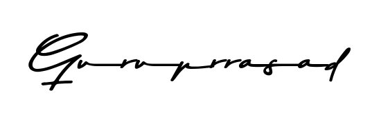 Try this chic Guruprrasad handwritten sign style. Using Asem Kandis PERSONAL USE font elements, it gives your name a sleek, memorable identity. Guruprrasad signature style 9 images and pictures png