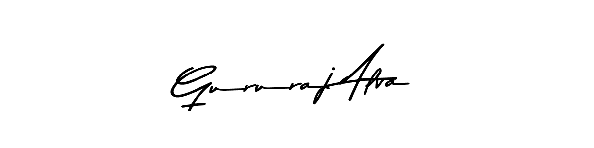 Make a beautiful signature design for name Gururaj Alva. With this signature (Asem Kandis PERSONAL USE) style, you can create a handwritten signature for free. Gururaj Alva signature style 9 images and pictures png