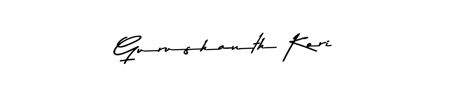 The best way (Asem Kandis PERSONAL USE) to make a short signature is to pick only two or three words in your name. The name Gurushanth Kori include a total of six letters. For converting this name. Gurushanth Kori signature style 9 images and pictures png