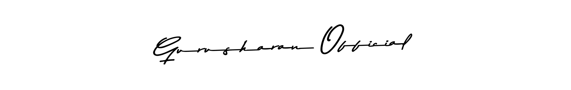 Also You can easily find your signature by using the search form. We will create Gurusharan Official name handwritten signature images for you free of cost using Asem Kandis PERSONAL USE sign style. Gurusharan Official signature style 9 images and pictures png
