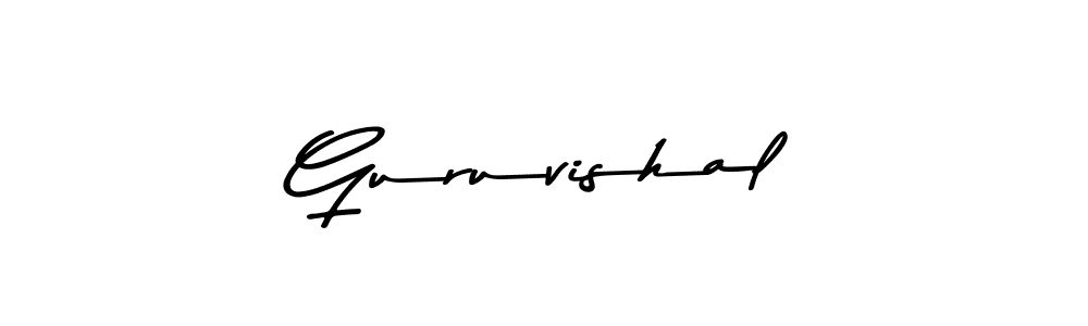 How to make Guruvishal name signature. Use Asem Kandis PERSONAL USE style for creating short signs online. This is the latest handwritten sign. Guruvishal signature style 9 images and pictures png