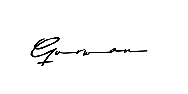 Make a beautiful signature design for name Gurwan. With this signature (Asem Kandis PERSONAL USE) style, you can create a handwritten signature for free. Gurwan signature style 9 images and pictures png