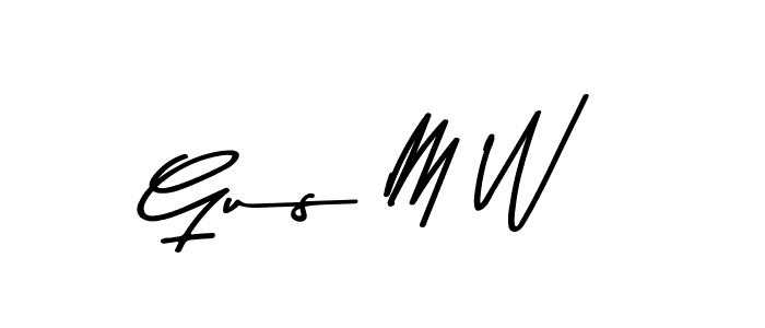 Gus M W stylish signature style. Best Handwritten Sign (Asem Kandis PERSONAL USE) for my name. Handwritten Signature Collection Ideas for my name Gus M W. Gus M W signature style 9 images and pictures png