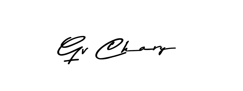 Also You can easily find your signature by using the search form. We will create Gv Chary name handwritten signature images for you free of cost using Asem Kandis PERSONAL USE sign style. Gv Chary signature style 9 images and pictures png