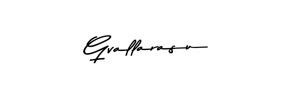 Create a beautiful signature design for name Gvallarasu. With this signature (Asem Kandis PERSONAL USE) fonts, you can make a handwritten signature for free. Gvallarasu signature style 9 images and pictures png