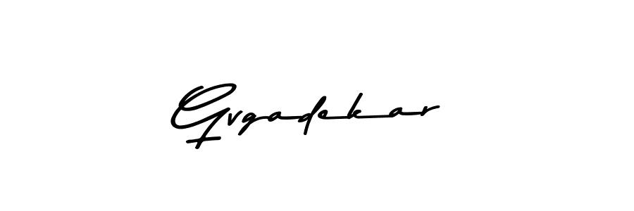 Design your own signature with our free online signature maker. With this signature software, you can create a handwritten (Asem Kandis PERSONAL USE) signature for name Gvgadekar. Gvgadekar signature style 9 images and pictures png