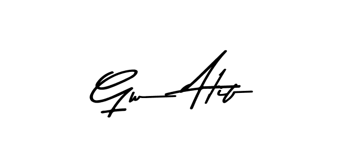 Use a signature maker to create a handwritten signature online. With this signature software, you can design (Asem Kandis PERSONAL USE) your own signature for name Gw Atif. Gw Atif signature style 9 images and pictures png