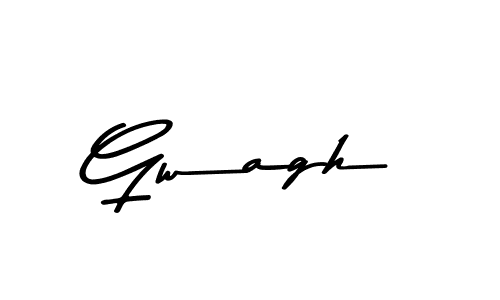 Create a beautiful signature design for name Gwagh. With this signature (Asem Kandis PERSONAL USE) fonts, you can make a handwritten signature for free. Gwagh signature style 9 images and pictures png