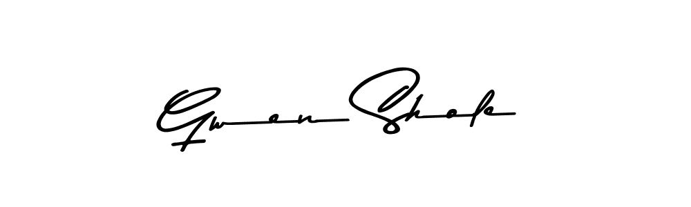 You should practise on your own different ways (Asem Kandis PERSONAL USE) to write your name (Gwen Shole) in signature. don't let someone else do it for you. Gwen Shole signature style 9 images and pictures png