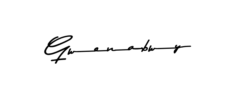 How to make Gwenabwy signature? Asem Kandis PERSONAL USE is a professional autograph style. Create handwritten signature for Gwenabwy name. Gwenabwy signature style 9 images and pictures png