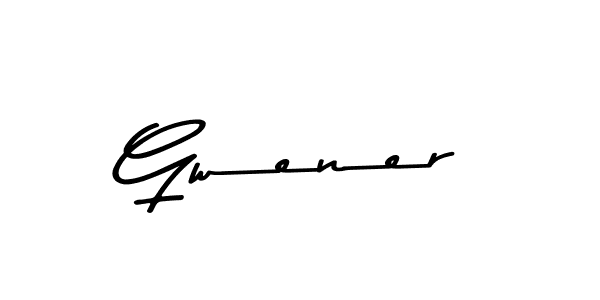 Make a beautiful signature design for name Gwener. With this signature (Asem Kandis PERSONAL USE) style, you can create a handwritten signature for free. Gwener signature style 9 images and pictures png