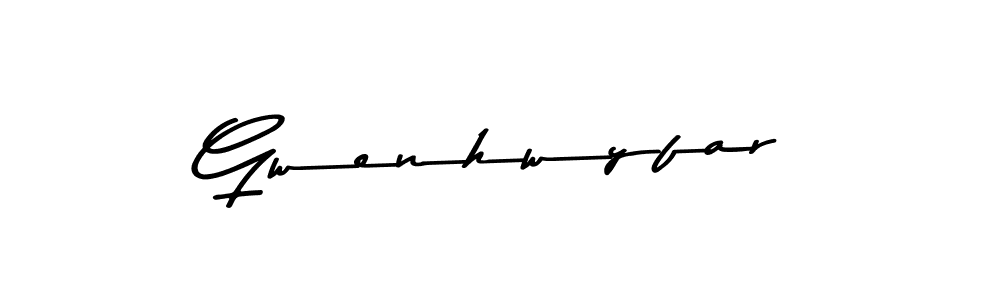 How to make Gwenhwyfar name signature. Use Asem Kandis PERSONAL USE style for creating short signs online. This is the latest handwritten sign. Gwenhwyfar signature style 9 images and pictures png