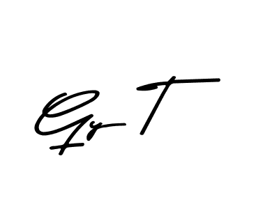 Create a beautiful signature design for name Gy T. With this signature (Asem Kandis PERSONAL USE) fonts, you can make a handwritten signature for free. Gy T signature style 9 images and pictures png