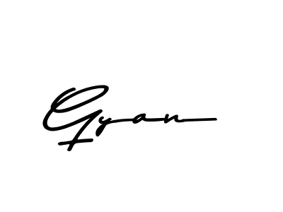 Create a beautiful signature design for name Gyan. With this signature (Asem Kandis PERSONAL USE) fonts, you can make a handwritten signature for free. Gyan signature style 9 images and pictures png