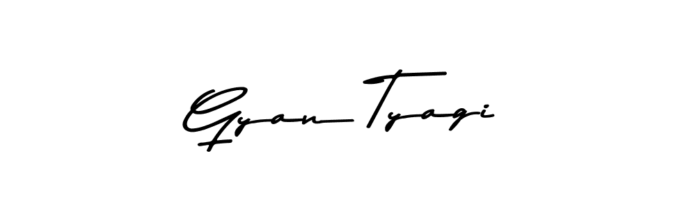 Create a beautiful signature design for name Gyan Tyagi. With this signature (Asem Kandis PERSONAL USE) fonts, you can make a handwritten signature for free. Gyan Tyagi signature style 9 images and pictures png