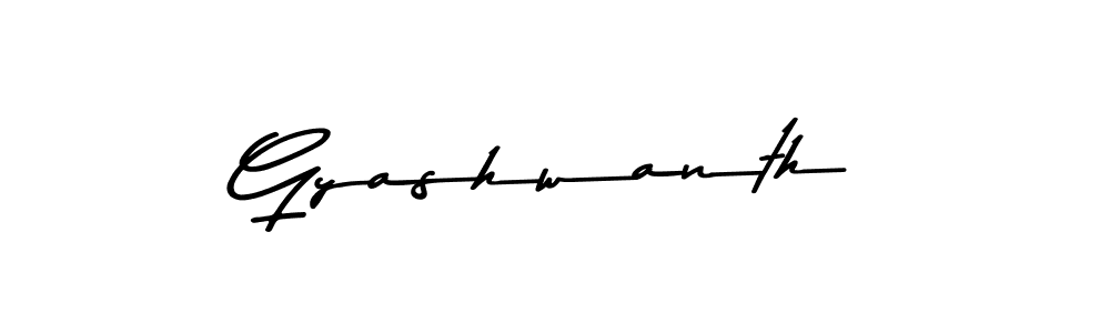 How to make Gyashwanth name signature. Use Asem Kandis PERSONAL USE style for creating short signs online. This is the latest handwritten sign. Gyashwanth signature style 9 images and pictures png