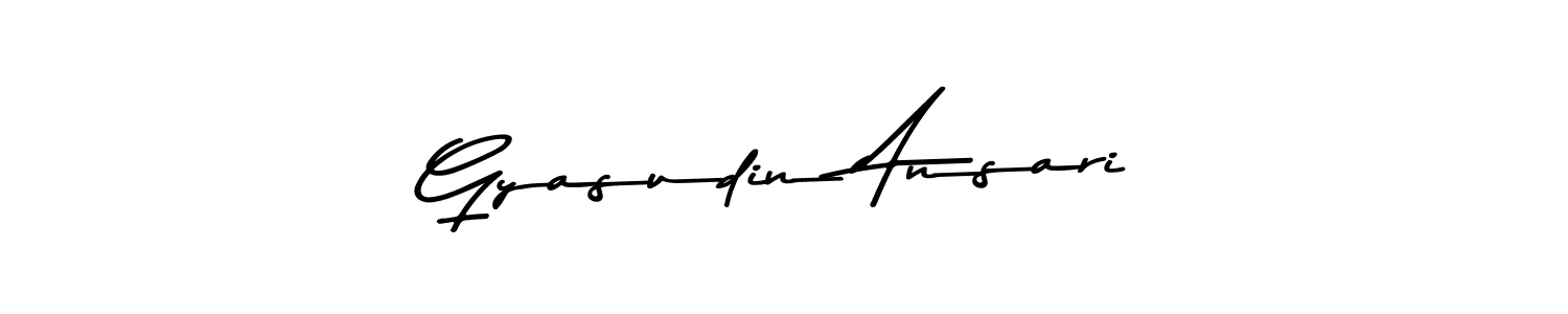 Gyasudin Ansari stylish signature style. Best Handwritten Sign (Asem Kandis PERSONAL USE) for my name. Handwritten Signature Collection Ideas for my name Gyasudin Ansari. Gyasudin Ansari signature style 9 images and pictures png