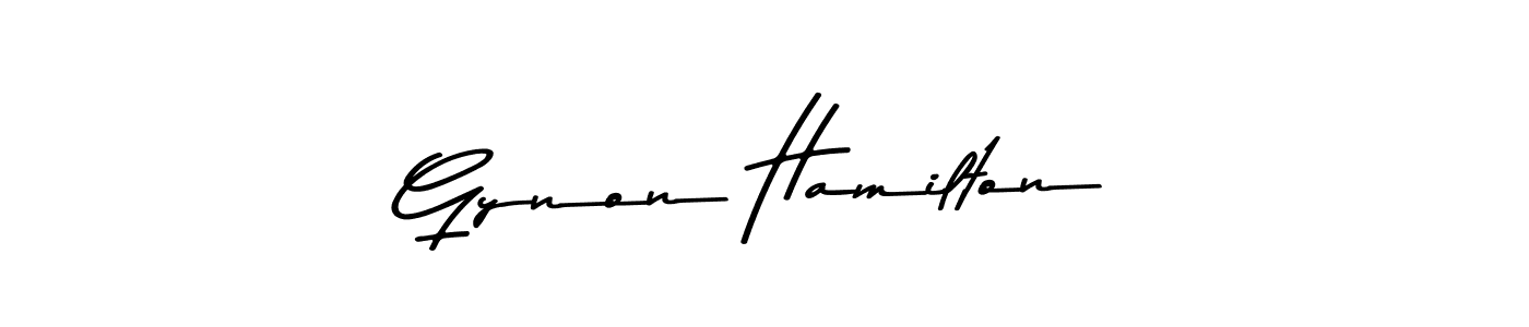 Create a beautiful signature design for name Gynon Hamilton. With this signature (Asem Kandis PERSONAL USE) fonts, you can make a handwritten signature for free. Gynon Hamilton signature style 9 images and pictures png