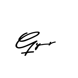 How to make Gyr name signature. Use Asem Kandis PERSONAL USE style for creating short signs online. This is the latest handwritten sign. Gyr signature style 9 images and pictures png
