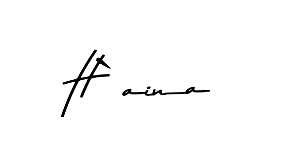 The best way (Asem Kandis PERSONAL USE) to make a short signature is to pick only two or three words in your name. The name H`aina include a total of six letters. For converting this name. H`aina signature style 9 images and pictures png