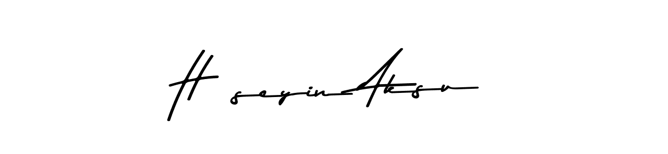 How to make Hüseyin Aksu name signature. Use Asem Kandis PERSONAL USE style for creating short signs online. This is the latest handwritten sign. Hüseyin Aksu signature style 9 images and pictures png