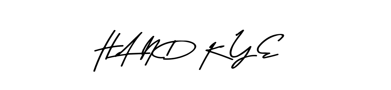 H A N D K Y E stylish signature style. Best Handwritten Sign (Asem Kandis PERSONAL USE) for my name. Handwritten Signature Collection Ideas for my name H A N D K Y E. H A N D K Y E signature style 9 images and pictures png