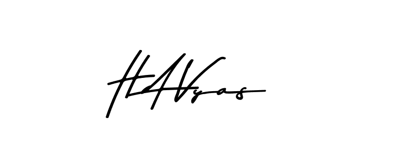 Use a signature maker to create a handwritten signature online. With this signature software, you can design (Asem Kandis PERSONAL USE) your own signature for name H A Vyas. H A Vyas signature style 9 images and pictures png