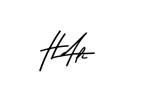 You should practise on your own different ways (Asem Kandis PERSONAL USE) to write your name (H Ali) in signature. don't let someone else do it for you. H Ali signature style 9 images and pictures png