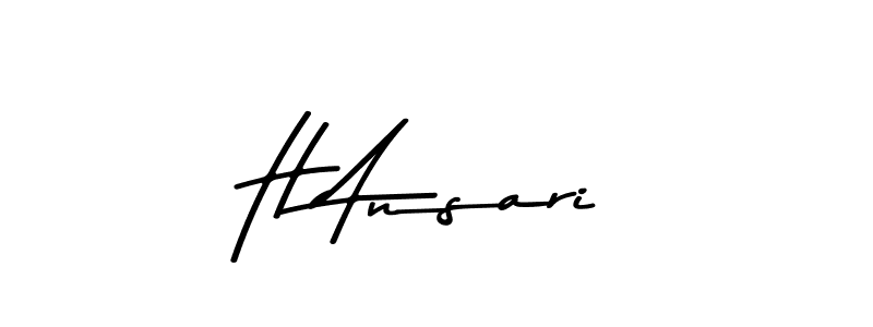 The best way (Asem Kandis PERSONAL USE) to make a short signature is to pick only two or three words in your name. The name H Ansari include a total of six letters. For converting this name. H Ansari signature style 9 images and pictures png