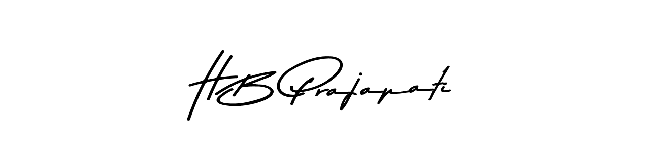 Create a beautiful signature design for name H B Prajapati. With this signature (Asem Kandis PERSONAL USE) fonts, you can make a handwritten signature for free. H B Prajapati signature style 9 images and pictures png