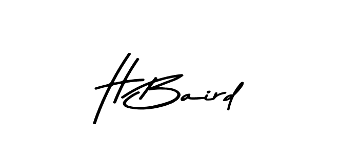 Create a beautiful signature design for name H Baird. With this signature (Asem Kandis PERSONAL USE) fonts, you can make a handwritten signature for free. H Baird signature style 9 images and pictures png