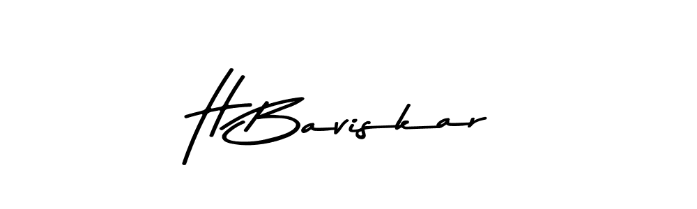You should practise on your own different ways (Asem Kandis PERSONAL USE) to write your name (H Baviskar) in signature. don't let someone else do it for you. H Baviskar signature style 9 images and pictures png