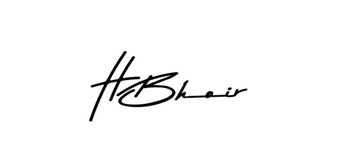 You should practise on your own different ways (Asem Kandis PERSONAL USE) to write your name (H Bhoir) in signature. don't let someone else do it for you. H Bhoir signature style 9 images and pictures png